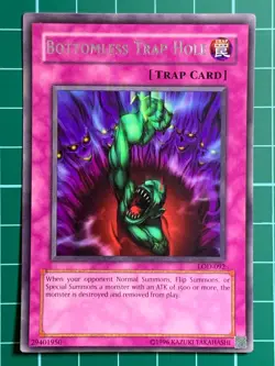 Bottomless Trap Hole LOD-092 Rare Unlimited Edition Yugioh TCG - Image 1