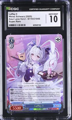 Weiss Schwarz GRADED Laffey II E104S Azur Lane 2 SR 10 ENG - Image 1