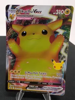 Pokemon Pikachu VMAX SWSH062 Celebrations Black Star Promo Card - Image 1