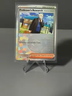 Pokemon Prismatic Evolutions - Professor’s Research 124/131 Reverse Pokeball NM - Image 1