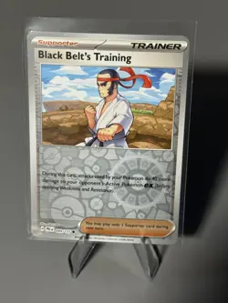Pokemon TCG Prismatic Evolutions Black Belt's Training Reverse Holo 099/131 - NM - Image 1