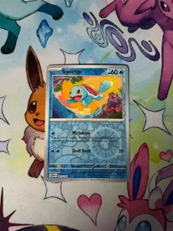 Pokemon TCG 151 - Squirtle 007/165 Reverse Holo NM - Image 1