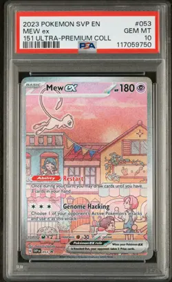 2023 POKEMON SVP EN-SV BLACK STAR PROMO 151 ULTRA-PREM COLL #053 MEW EX PSA 10 - Image 1