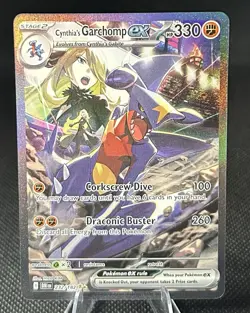 Pokemon TCG Cynthia's Garchomp EX Destined Rivals 232/182 NM - Image 1