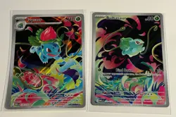 Pokemon Ivysaur And Bulbasaur 134/132 133/132 Mega Evolution Illustration Rare - Image 1