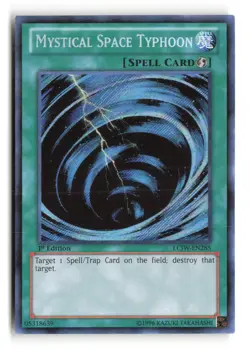Mystical Space Typhoon LCJW-EN285 Secret Rare 1st Edition Yu-Gi-Oh! - Image 1