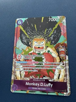 Bandai One Piece CCG Monkey.D.Luffy Character Card OP07-073 Fest 25-26 R - Image 1
