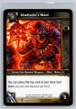 World of Warcraft TCG Gladiator's Maul 173/208 Fields of Honor Arena Mace - Image 1