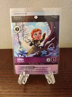 Anna – Little Sister EPIC 209 Disney Lorcana Winterspell MAJOR Miscut - Image 1