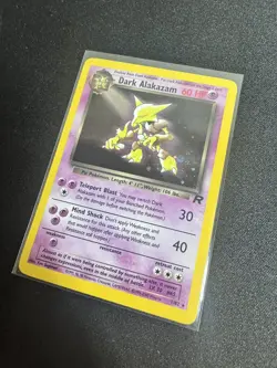 Pokemon Dark Alakazam TCG Team Rocket Holo Card 1/82 - LP - Image 2