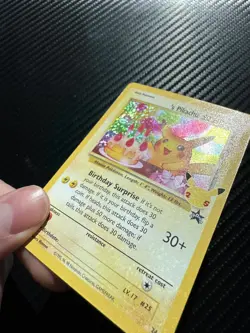 Pokemon Promo Birthday Pikachu No. 24 Celebrations Holo Card NM HOLO BLEED - Image 2
