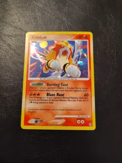 Pokemon Entei Card TCG 4/132 Secret Wonders Cracked Ice Holo Rare LP Condition - Image 1