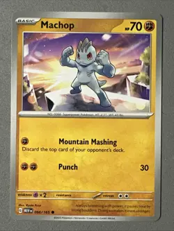 Pokemon TCG * Scarlet & Violet 151 Card * 066/165 Machop Common * FRESH PK - Image 1