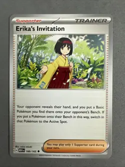 Pokemon TCG * Scarlet & Violet 151 Card * 160/165 Erika's Invitation * FRESH PK - Image 1