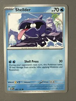 Pokemon TCG * Scarlet & Violet 151 Card * 090/165 Shellder Common * FRESH PK - Image 1