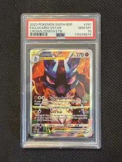 PSA Gem Mint 10 Lucario VSTAR SWSH291 Sword & Shield Promo Card - Image 1