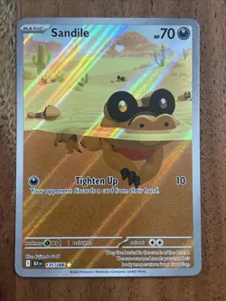 Pokemon TCG Sandile 135/086 Black Bolt Illustration Rare NM Card - Image 1