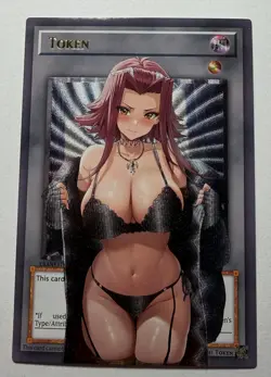 SEXY HEROINE WAIFU Aki YUGIOH TOKEN ACG PREMIUM HOLO CARD NM - Image 1