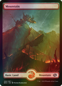 MTG Mountain (285) Full Art Foil ** The Brothers' War ** English - Image 1