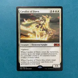MTG NM: Cavalier of Dawn - Core Set 2020 (M20), Regular, English - Image 1