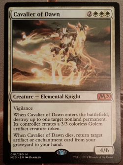 1x Cavalier of Dawn Regular 010 LP Light Play M20 Magic 20 MTG Magic the Gatheri - Image 1