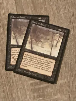 MTG - Ashes To Ashes x2 - The Dark - NM English Magic 1994 - Image 1
