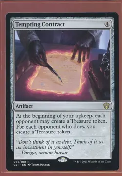 Tempting Contract Rare NM Commander 2021 C21 Magic the Gathering MTG - Image 1