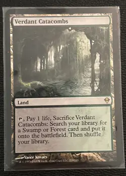 MTG Verdant Catacombs Zendikar Rare Lightly Played Condition - Image 1
