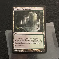 MTG Verdant Catacombs Zendikar Rare Lightly Played Condition - Image 2