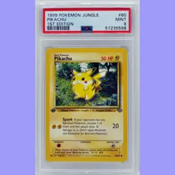 Pokemon 1st Edition Pikachu 60/64 Jungle PSA 9 MINT - Image 1