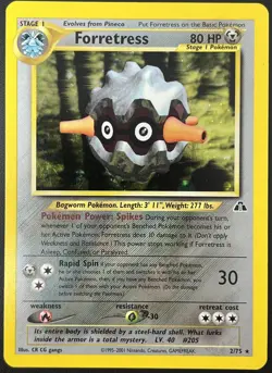 Forretress 2/75 Neo Discovery Rare Holo Pokemon Card LP - Image 1