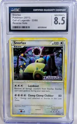 Pokemon SNORLAX Call Of Legends Pre Release Reverse Holo CGC 8.5 ⭐ NM-MT+ - Image 1