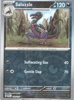 Salazzle Reverse Holo Pokemon tcg SV03: Obsidian Flames #140/197 - Image 1