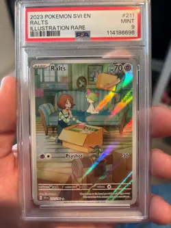 2023 POKEMON SVI EN-SCARLET & VIOLET ILLUSTRATION RARE #211 RALTS PSA 9 - Image 1