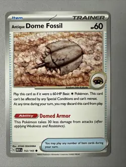 Pokemon TCG * Scarlet & Violet 151 * 152/165 Antique Dome Fossil * FRESH PK - Image 1