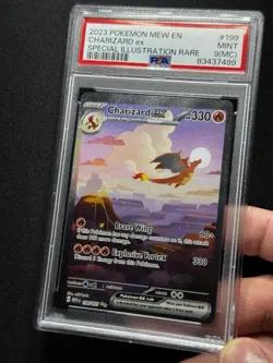 PSA 9 MC Pokemon Charizard #199 Mew 151 SIR MISCUT ERROR! - Image 3