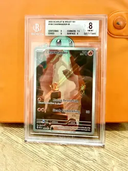 2023 POKEMON MEW EN-151 ILLUSTRATION RARE #168 CHARMANDER BGS 8 (PSA) - Image 3