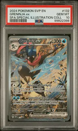 2024 POKEMON SVP EN-SV BLACK STAR PROMO #132 GRENINJA EX PSA 10 - Image 2
