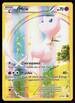 2016 POKEMON MEW XY BLACK STAR PROMO MYTHICAL POKEMON COLL #XY110 FULL ART - Image 1