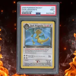 Pokemon Team Rocket DARK DRAGONITE 22/82 1st Edition PSA 9 - Image 1