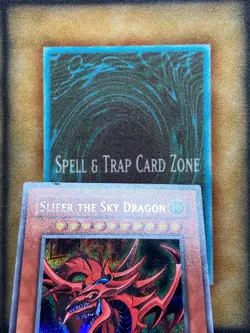 Yugioh Slifer the Sky Dragon YMA-EN001 Parallel Secret Rare LP - Image 2