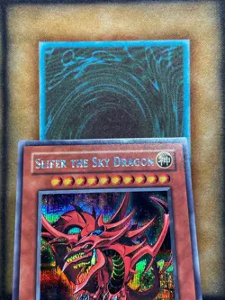 Yugioh Slifer the Sky Dragon YMA-EN001 Parallel Secret Rare LP - Image 3