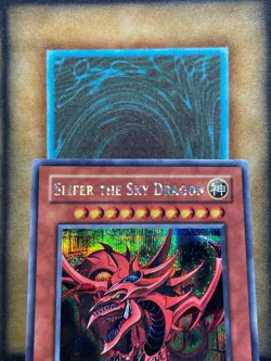 Yugioh Slifer the Sky Dragon YMA-EN001 Parallel Secret Rare LP - Image 4