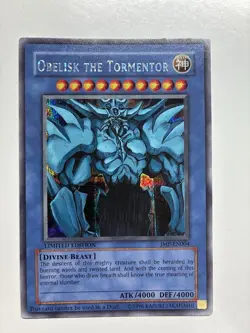 USA Seller Yugioh Obelisk The Tormentor JMP-EN004 Prismatic Secret Rare VLP - Image 1