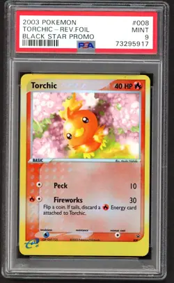 Pokemon Cards - PSA 9 Torchic 009 - Black Star Promo Reverse Holo - MINT - PSA9 - Image 1