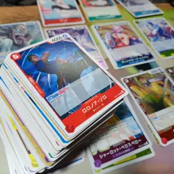One Piece TCG Cards - Japanese - 40 Cards Bundle with 5 RARE FOIL CARDS - Image 1