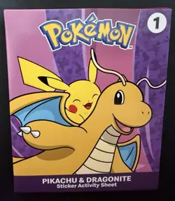 Pokemon Sticker Activity Sheets 2024 McDonalds #1, 2, 3, 4 Happy Meal Pokemon - Image 2