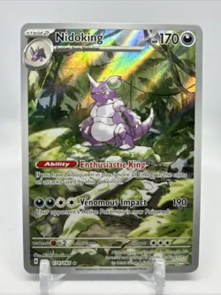 Pokemon TCG Nidoking Scarlet & Violet 151 Illustration Rare Card 174/165 - Image 1