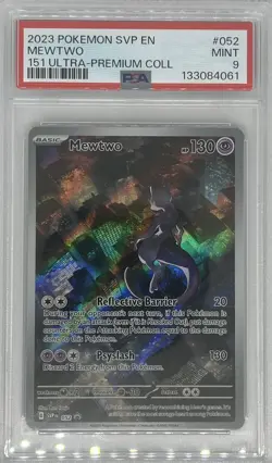 2023 POKEMON SVP EN-SV BLACK STAR PROMO #052 MEWTWO 151 ULTRA-PREMIUM PSA 9 - Image 1