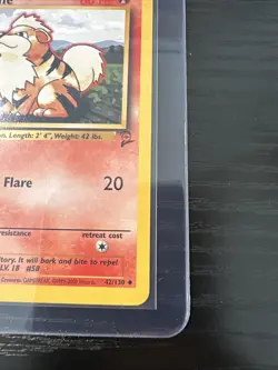 Growlithe 42/130 Base Set 2 WOTC Vintage Pokemon - Image 5